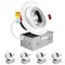 Luxrite 4 Inch Gimbal LED Recessed Downlights 5CCT 2700K-5000K 11W 75W Equivalent 1000LM Dimmable, 4PK LR23225-4PK - alternate 1